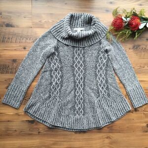 Kaisely Grey knit wool turtleneck sweater XS
